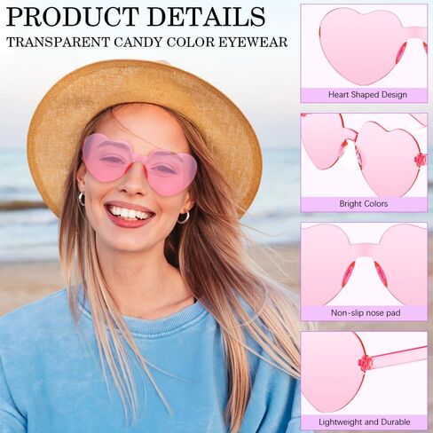 12 زوجًا من القلب الشمسي على شكل قلب نظارة شمسية بلا جدوى. in Kuwait