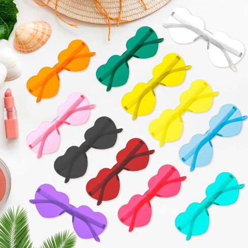 12 زوجًا من القلب الشمسي على شكل قلب نظارة شمسية بلا جدوى. in Kuwait