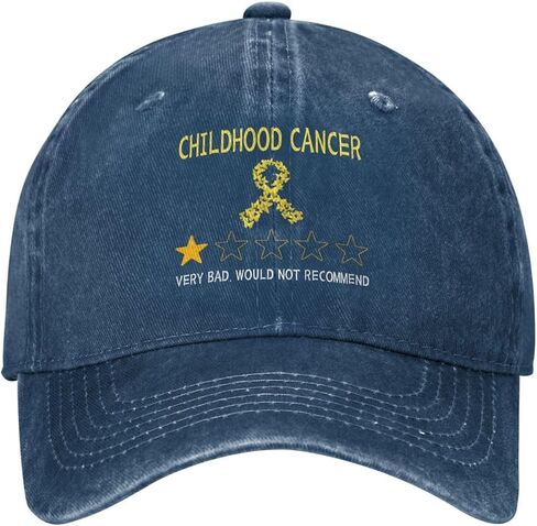 الوعي بسرطان الطفولة السيئ للغاية لن يوصي بالتعديل Cowboy Capball Cap Men النساء غير الرسميين Dad3 Hat3 Navy Blue in Saudi Arabia