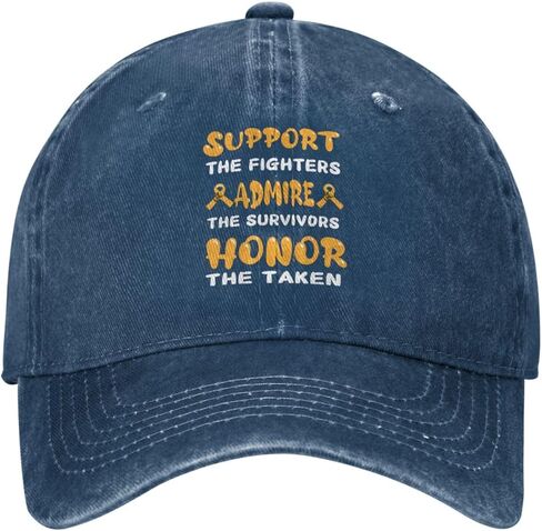 Childhood Cancer Awareness Support Admire Adjustable Classic Cowboy Baseball Cap Men Women Casual Dad Hat2 Navy Blue in Saudi Arabia