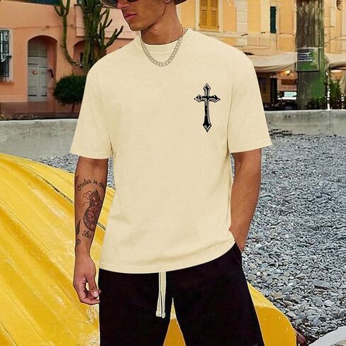 تي شيرتات الإيمان المسيحيين للرجال ، قميص آية الكتاب المقدس ملهمة in Kuwait