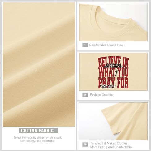 تي شيرتات الإيمان المسيحيين للرجال ، قميص آية الكتاب المقدس ملهمة in Kuwait
