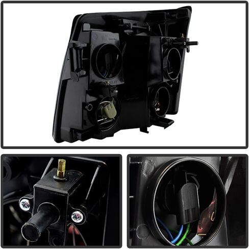 ACANII - For 2003-2006 Cadillac Escalade (HID Model Only) Black Headlights Headlamps Head Lights Driver + Passenger Side in Kuwait