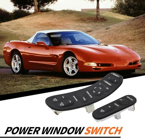 سائق ومسافر جانبي باب القفل مفتاح التحكم في القفل متوافق مع 1997-2004 Corvette C5 5.7L 2-Door 12135165 10092804 in Saudi Arabia