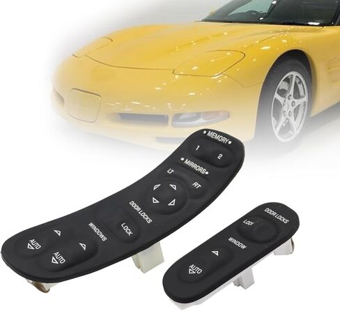 سائق ومسافر جانبي باب القفل مفتاح التحكم في القفل متوافق مع 1997-2004 Corvette C5 5.7L 2-Door 12135165 10092804 in Saudi Arabia