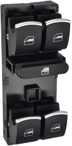 Front Left Driver Side Master Power Door Window Switch Compatible with Volkswagen VW CC Golf R GTI, for Jetta GLI Hybrid Wagon Passat Wagon Rabbit SportWagen, for Tiguan Limited replaces 5ND959857 in Saudi Arabia