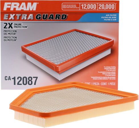 FRAM Extra Guard Flexible Panel Engine Air Filter Replacement, Easy Install w/Advanced Engine Protection and Optimal Performance, CA12087, for Select Chevrolet Vehicles in Saudi Arabia