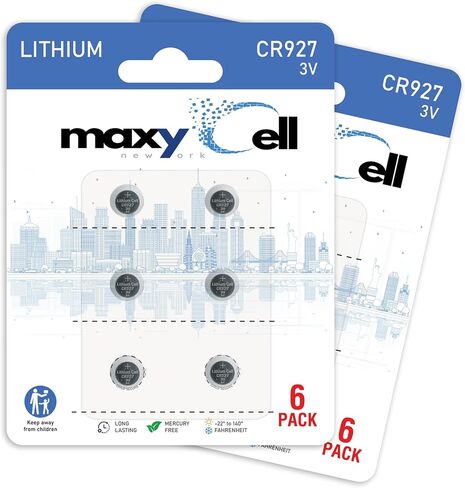 CR927 Lithium Coin Cell Battery 3V Long-Lasting Reliable Power for Watches, Key Fobs, Calculators, Thermometer - Leak-Proof Design, Long Shelf Life DL927 CX927 ECR927 GR927 BR927 (6 Pack) in Saudi Arabia