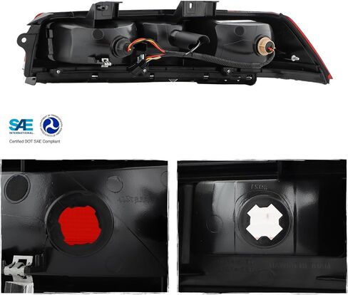 AKKON - Fits 2014-2015 Chevy Camaro [Incandescent Model] Chrome Red Tail Light Brake Lamp Driver Left Side Replacement in Saudi Arabia