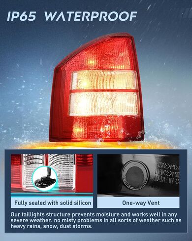 Nilight Taillight Assembly Compatible with 2014 2015 2016 2017 Jeep Compass Tail Light OE Style Rear Lamp Replacement Driver and Passenger Side w/Bulbs in Saudi Arabia