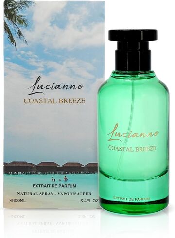 Lucianno Coastal Breeze Extrait de Parfum للجنسين 100 مل | عطر طويل الأمد - عطر الفواكه العطري مع السترون ، المشمش والملاحظات التين | مثالي للمناسبات الخاصة | هدية لها وله in Saudi Arabia