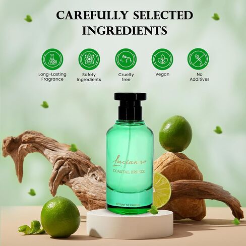 Lucianno Coastal Breeze Extrait de Parfum للجنسين 100 مل | عطر طويل الأمد - عطر الفواكه العطري مع السترون ، المشمش والملاحظات التين | مثالي للمناسبات الخاصة | هدية لها وله in Saudi Arabia