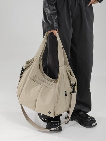 حقيبة حمل كبيرة للنساء ترتدي نايلون نايلون الكتف الأوبو حقيبة حقيبة Satchel Crossbody للعمل التسوق in Kuwait