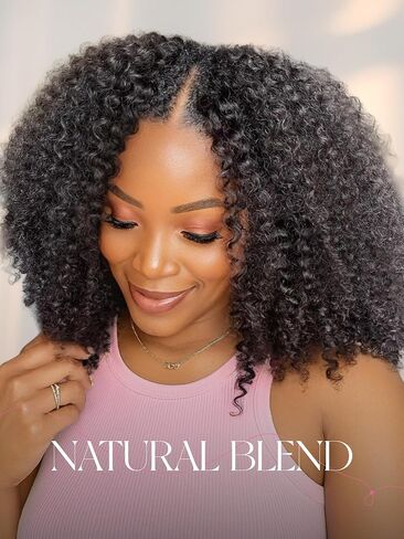 LUVME HAIR Headband Wig Human Hair Deep Wave Curly Drawstring Half Wig for Black Women 100% Real Human Hair Glueless None Lace Wigs Brazilian Virgin Hair Machine Made Wig 200 Density Natural Color in Kuwait