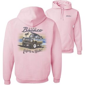 Wild Bobby Classic Vintage Ford Bronco Enjoy The Ride Cars and Trucks Front and Back Unisex Graphic Hoodie Sweatshirt in Saudi Arabia