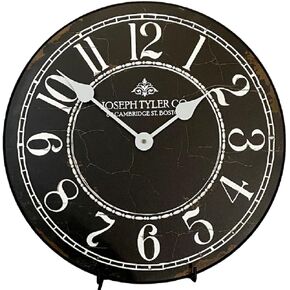 Harbour Black Wall Clock | آلية الكوارتز الهادئة الهادئة | مصنوعة في الولايات المتحدة جميلة لون دائم دائم | يأتي في 8 أحجام | 18 بوصة in Saudi Arabia