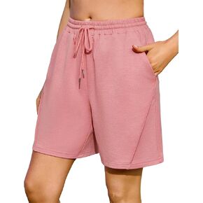 Quenteen Women's Athletic Shorts High Waisted Bermuda Casual Cotton Sweat Short Running Walking in Saudi Arabia