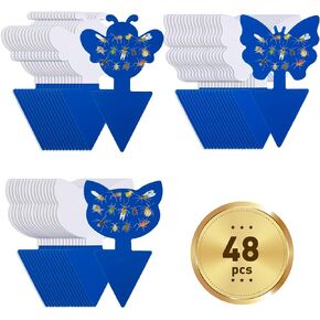 120 Pack Fruit Fly Traps for Indoor Outdoor, 3 Shapes Yellow Sticky Bug Traps, Double-Side Fungus Gnat Killer for Houseplants, Mosquitos, Flying Insects in Kuwait