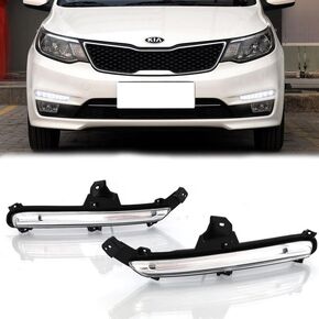 2x LED DRL النهار تشغيل Light Light Lamp Truck Kit لـ Kia Rio K2 2015-2016 in Kuwait