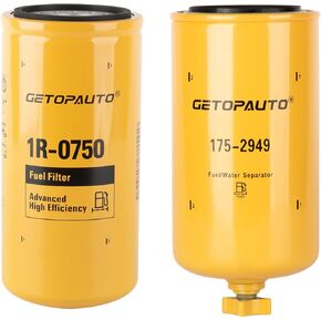 1R-0750 Fuel Filter & 175-2949 Fuel/water Separator Filter Kit Compatible with Fass Lift Pump Replaces P551313 P550920 BF7633 P550847 FS19683 33005 in Kuwait