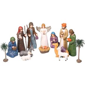 Nativity Set Indoor 6 inch Christmas Scene Statue Figurines Jesus Manger Crib Ornament Church Xmas Home Catholic Decoration in Saudi Arabia