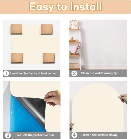 Magnetic Chalkboard Wall Decal 40"x32" - Premium Adhesive, Includes Chalk Holder & 6 Dust-Free Chalks, Peel and Stick Whiteboard for Playroom, Office, Bedroom, Exclusive Purple in Saudi Arabia