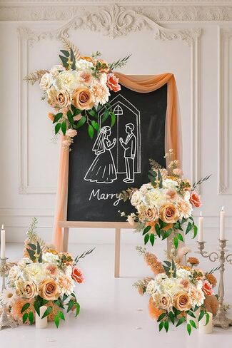 Artificial Flowers Combo Set Fake Brown Nude Bouquet w/Stems Box Mix Faux Silk Dahlia Roses Bulk for Wedding Arrangements DIY Bridal Floral Baby Shower Table Centerpieces Birthday Party Home Decor in Saudi Arabia