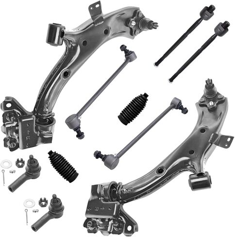 Detroit Axle - Front End 10pc Suspension Kit 2007-2011 Honda CR-V, 2 Lower Control Arms w/Ball Joints 4 Tie Rods 2 Sway Bars 2 Boots 2008 2009 2010 Replacement in Saudi Arabia