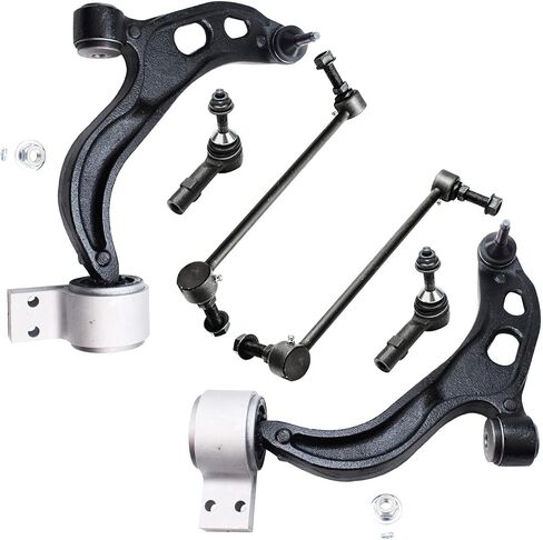 Detroit Axle - Front Control Arms Kit for 2010 2011 2012 Ford Taurus Flex Lincoln MKS, 2 Lower Control Arms w/Ball Joints 2 Outer Tie Rods 2 Sway Bar Links Replacement in Saudi Arabia