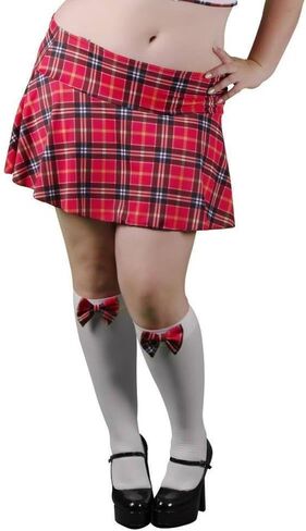 Delicate Illusions Plus Size School Girl Plaid Mini Skirt in Saudi Arabia