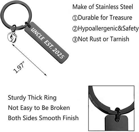 Fustmw Auntie Uncle Gifts New Aunt Uncle Est 2025 Keychain Uncle ليكون هدية هدايا العمة لأول مرة إلى هدايا العم الهدايا in Saudi Arabia