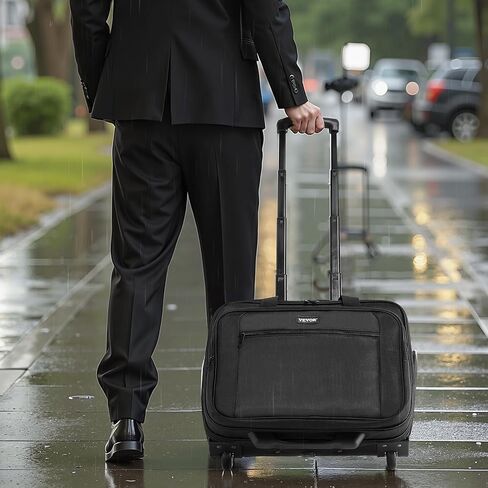 VEVOR Unisex's Briefcase with Wheels Rolling Laptop Bag Black Fits, 15.6 Inch in Kuwait