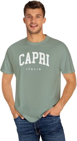كابري إيطاليا ألوان للجنسين للجنسين راحة قصيرة تي شيرت تي شيرت in Kuwait
