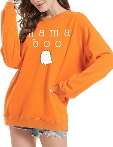 JINTING Mommy and Me Matching Outfits Halloween Little Boo Sweatshirt Spooky Mama Long Sleeve Shirt Tops in Saudi Arabia