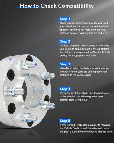 ECCPP 6x135 to 5x5 Wheel Spacer 2" Wheel Adapter fit for for Ford for F-150 2004-2013 for Lincoln for Navigator 2003-2013 in Saudi Arabia