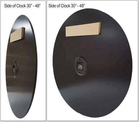 Harbor Black Wall Clock | Ultra Quiet Quartz Mechanism | Hand Made in USA Beautiful Crisp Lasting Color | Comes in 8 Sizes | 18-Inch in Saudi Arabia