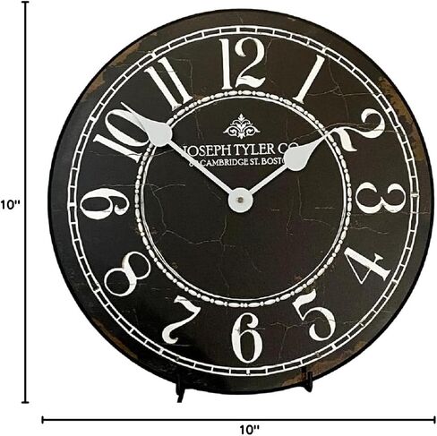 Harbor Black Wall Clock | Ultra Quiet Quartz Mechanism | Hand Made in USA Beautiful Crisp Lasting Color | Comes in 8 Sizes | 18-Inch in Saudi Arabia