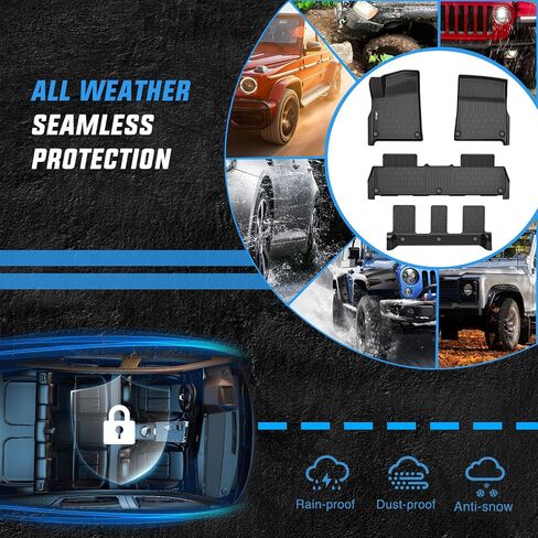 Nilight Floor Mats for Rivian R1S 2022 2023 2024 2025 (7 Seats Only) All Weather Custom Fit Heavy Duty Floor Liners in Saudi Arabia