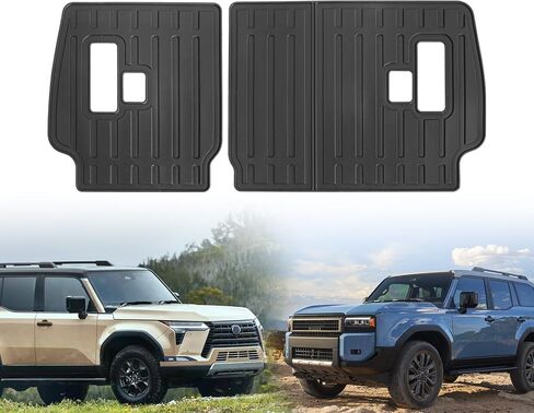 لعام 2024 2025 Land Cruiser 2nd المقعد الخلفي الحصير TPE جميع ملحقات حصيرة حماية الطقس (فقط لمدة 5/7 مقاعد 2 الحصير مسند الظهر) in Kuwait