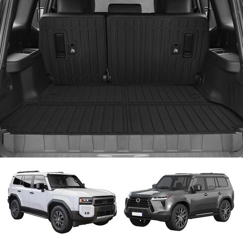 لعام 2024 2025 Land Cruiser 2nd المقعد الخلفي الحصير TPE جميع ملحقات حصيرة حماية الطقس (فقط لمدة 5/7 مقاعد 2 الحصير مسند الظهر) in Kuwait