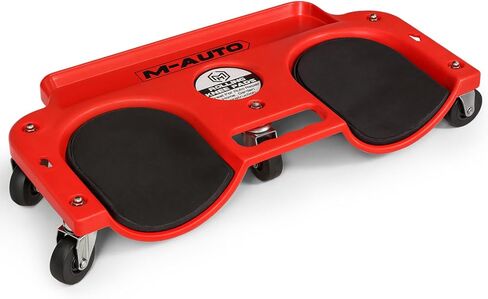 M-AUTO Rolling Knee Creeper Durable Knee Pads with Full 360 Degree Turn Casters and Tool Tray, Garage Kneeling Pads on Swivel Castors for Home Workshop Auto Repairing Maintaining, Black in Saudi Arabia