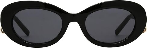 Betsey Johnson Women's Lucky Charm نظارات شمسية بيضاوية ، أسود ، 36 ملم in Saudi Arabia