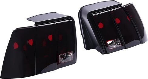 KUAFU Pair Tail Lights Compatible with 1999-2004 Ford Mustang Replacement for 3R3Z13404AA 3R3Z13405AA FO2818109 FO2819109 Rear Brake Lamps Red Smoke Lens Left & Right in Saudi Arabia