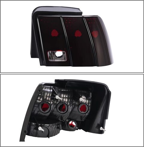 KUAFU Pair Tail Lights Compatible with 1999-2004 Ford Mustang Replacement for 3R3Z13404AA 3R3Z13405AA FO2818109 FO2819109 Rear Brake Lamps Red Smoke Lens Left & Right in Saudi Arabia
