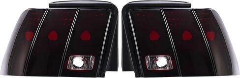 KUAFU Pair Tail Lights Compatible with 1999-2004 Ford Mustang Replacement for 3R3Z13404AA 3R3Z13405AA FO2818109 FO2819109 Rear Brake Lamps Red Smoke Lens Left & Right in Saudi Arabia