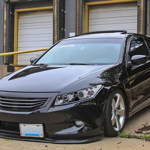 Ronnin - Fits 2008-2012 Honda Accord 2Dr Coupe LED Dual Halo Rims Running Lights Projector Headlights Assembly Pair | Black Smoke in Saudi Arabia
