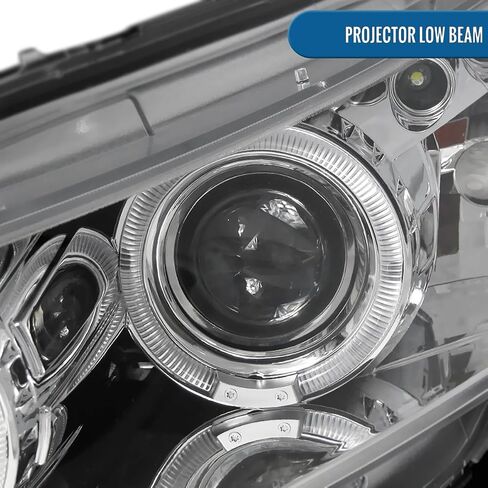 Ronnin - Fits 2008-2012 Honda Accord 2Dr Coupe LED Dual Halo Rims Running Lights Projector Headlights Assembly Pair | Black Smoke in Saudi Arabia