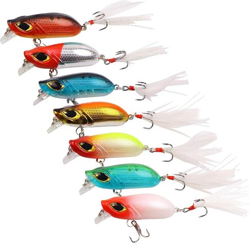 OROOTL Crankbait Bass Fishing Lures, 8pcs Crank Baits for Bass Fishing Deep Diving Crankbaits Kit Artificial Hard Swimbaits for Bass Trout Freshwater Saltwater in Kuwait