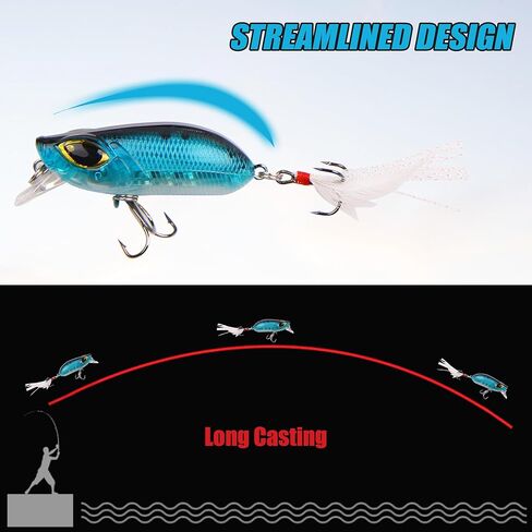 OROOTL Crankbait Bass Fishing Lures, 8pcs Crank Baits for Bass Fishing Deep Diving Crankbaits Kit Artificial Hard Swimbaits for Bass Trout Freshwater Saltwater in Kuwait
