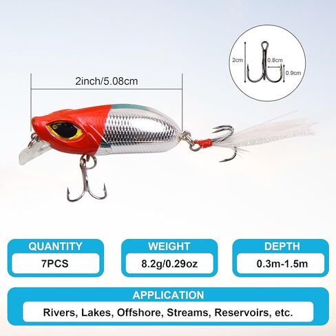 OROOTL Crankbait Bass Fishing Lures, 8pcs Crank Baits for Bass Fishing Deep Diving Crankbaits Kit Artificial Hard Swimbaits for Bass Trout Freshwater Saltwater in Kuwait